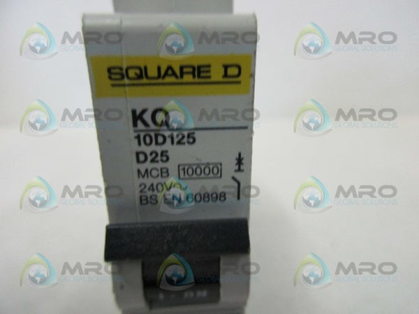 SQUARE D KQ10D125 CIRCUIT BREAKER 25A  UNMP