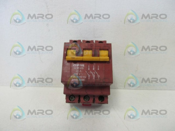 CLIPSAL 4CB320 3P 20A CIRCUIT BREAKER  UNMP