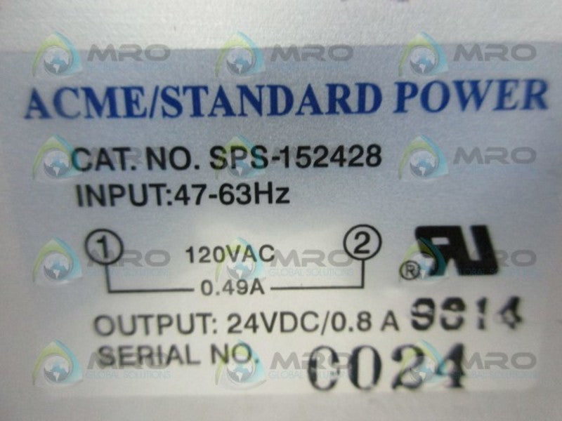 ACME SPS-152428 LINEAR POWER SUPPLY  NSNP