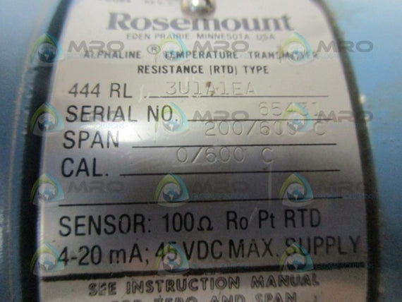 ROSEMOUNT 444RL3U1A1EA TEMPERATURE TRANSMITTER  UNMP