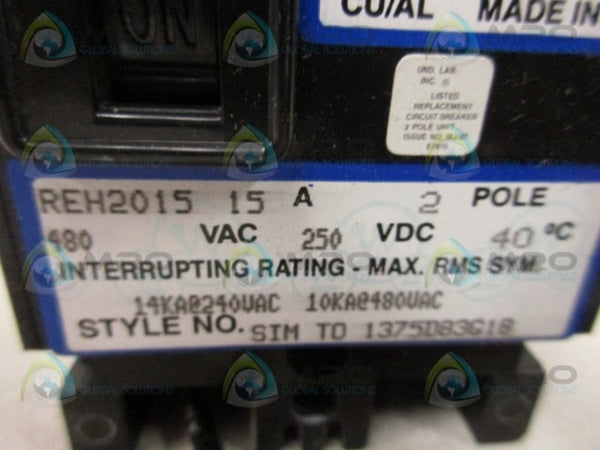 WESTINGHOUSE REH2015 CIRCUIT BREAKER  NSMP