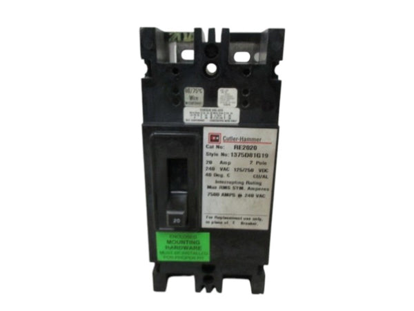 CUTLER HAMMER RE2020 CIRCUIT BREAKER  NSNP