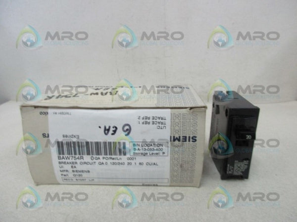 SIEMENS Q120 CIRCUIT BREAKER 20A  NSMP