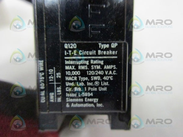 SIEMENS Q120 CIRCUIT BREAKER 20A  NSMP
