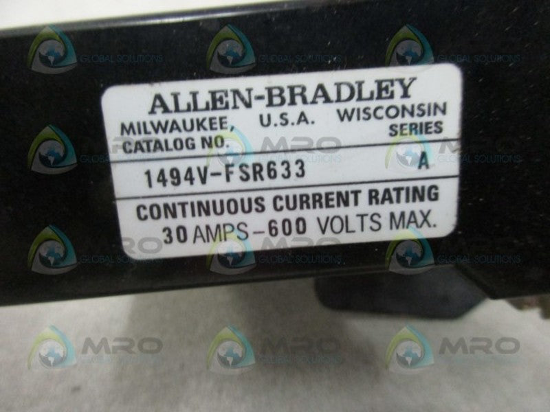 ALLEN BRADLEY 1494V-FSR633 SER. A TRAILER FUSE BLOCK  UNMP
