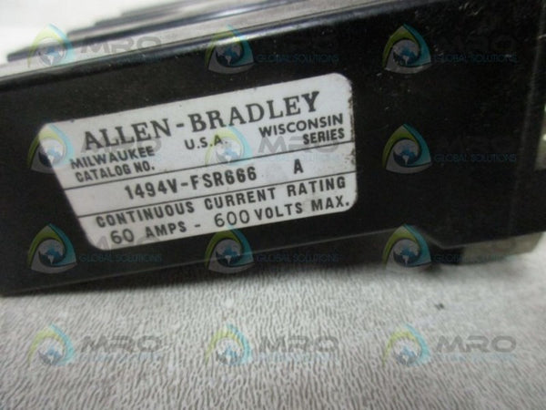 ALLEN BRADLEY 1494V-FSR666 SER. A TRAILER FUSE BLOCK  UNMP
