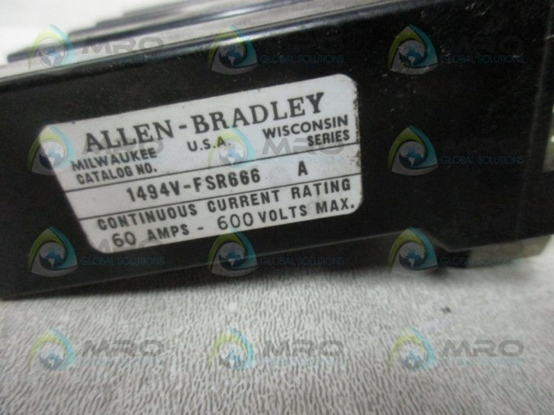 ALLEN BRADLEY 1494V-FSR666 SER. A TRAILER FUSE BLOCK  UNMP