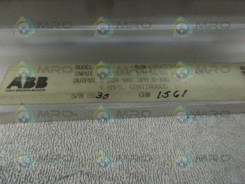 ABB F00432A40 MOTOR SPEED CONTROL (AS PICTURED)  UNMP