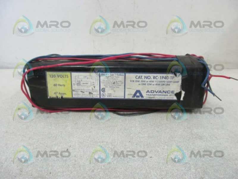 ADVANCE RC-1P40-TP ELECTROMAGNETIC BALLAST  UNMP