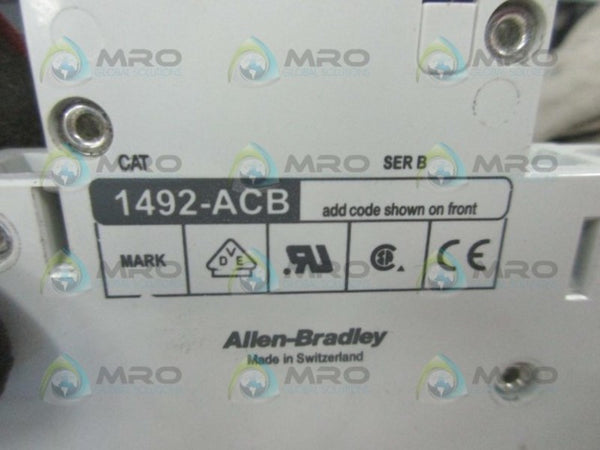 ALLEN BRADLEY 1492-ACBH1 SER. B CIRCUIT BREAKER  UNMP