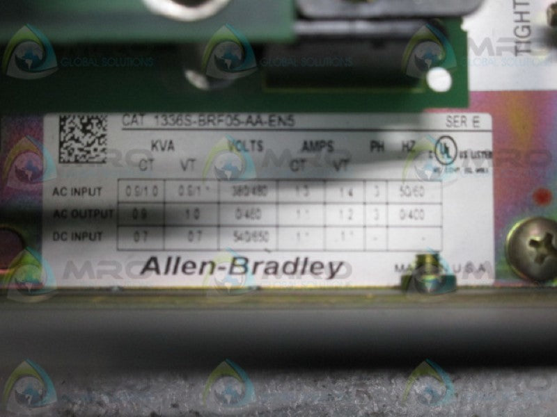 ALLEN BRADLEY 1336S-BRF05-AA-EN5 SER E AC DRIVE  UNMP