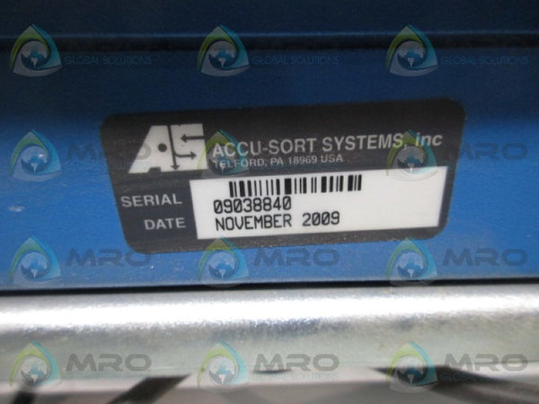 ACCU-SORT AXIOM-X 4L BARCODE SCANNER   UNMP