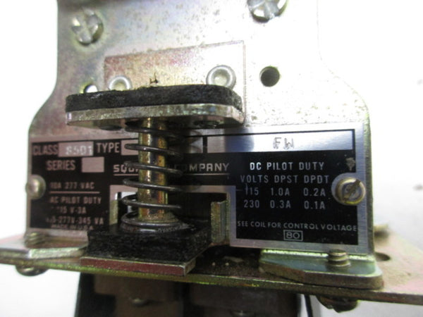 SQUARE D 8501-PO-8 CONTROL RELAY  UNMP