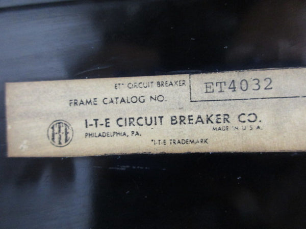ITE ET4032 FRAME CIRCUIT BREAKER 100A 3P  UNMP