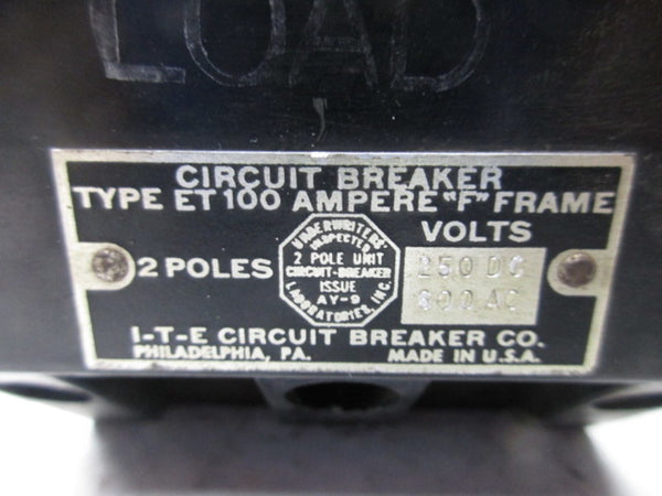 ITE ET4012 FRAME CIRCUIT BREAKER 100A 2P  UNMP