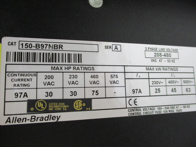 ALLEN BRADLEY 150-B97NBR SER. B  UNMP