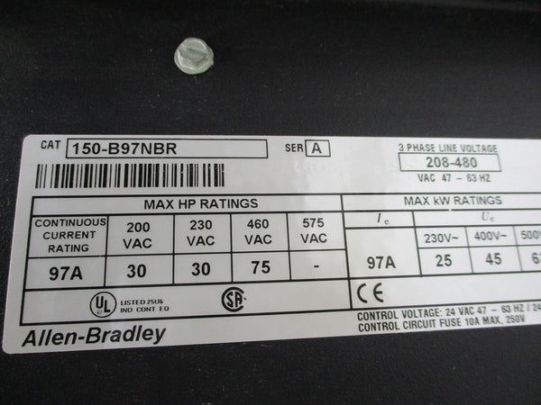 ALLEN BRADLEY 150-B97NBR SER. B (MISSING FAN COVER)  UNMP