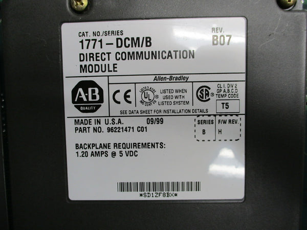 ALLEN BRADLEY 1771-DCM SER. B F/W: H  UNMP