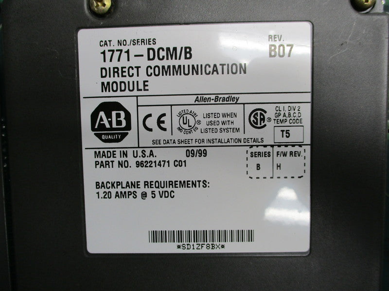 ALLEN BRADLEY 1771-DCM SER. B F/W: H  UNMP