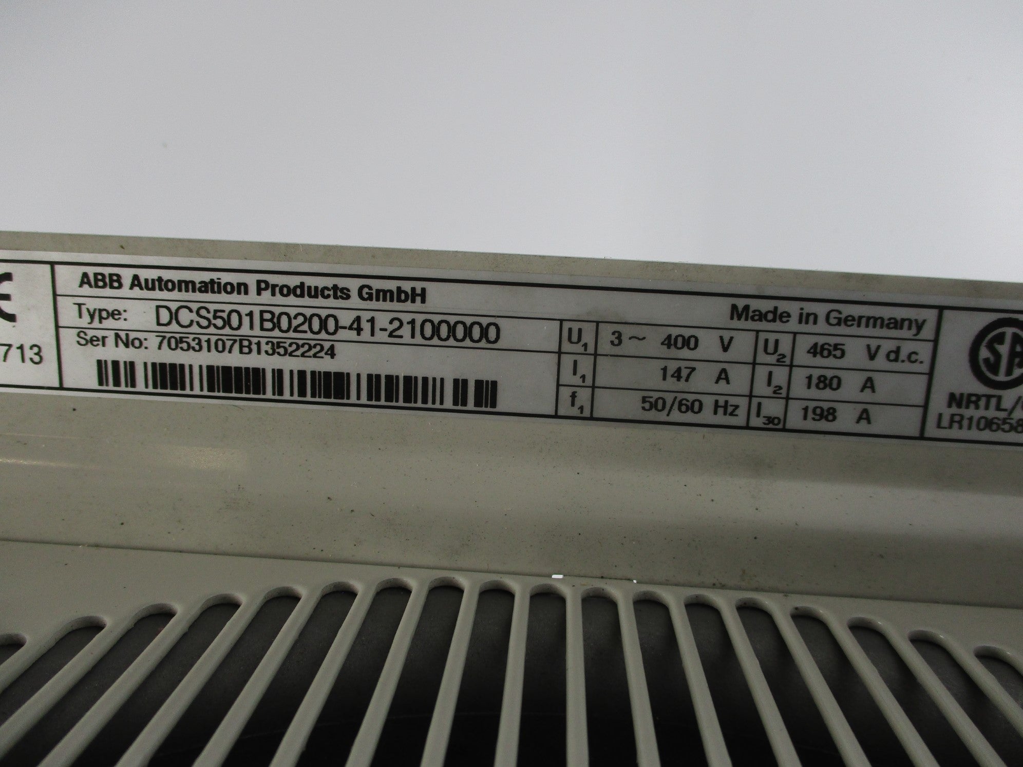 ABB DCS501B0200-41-2100000 UNMP