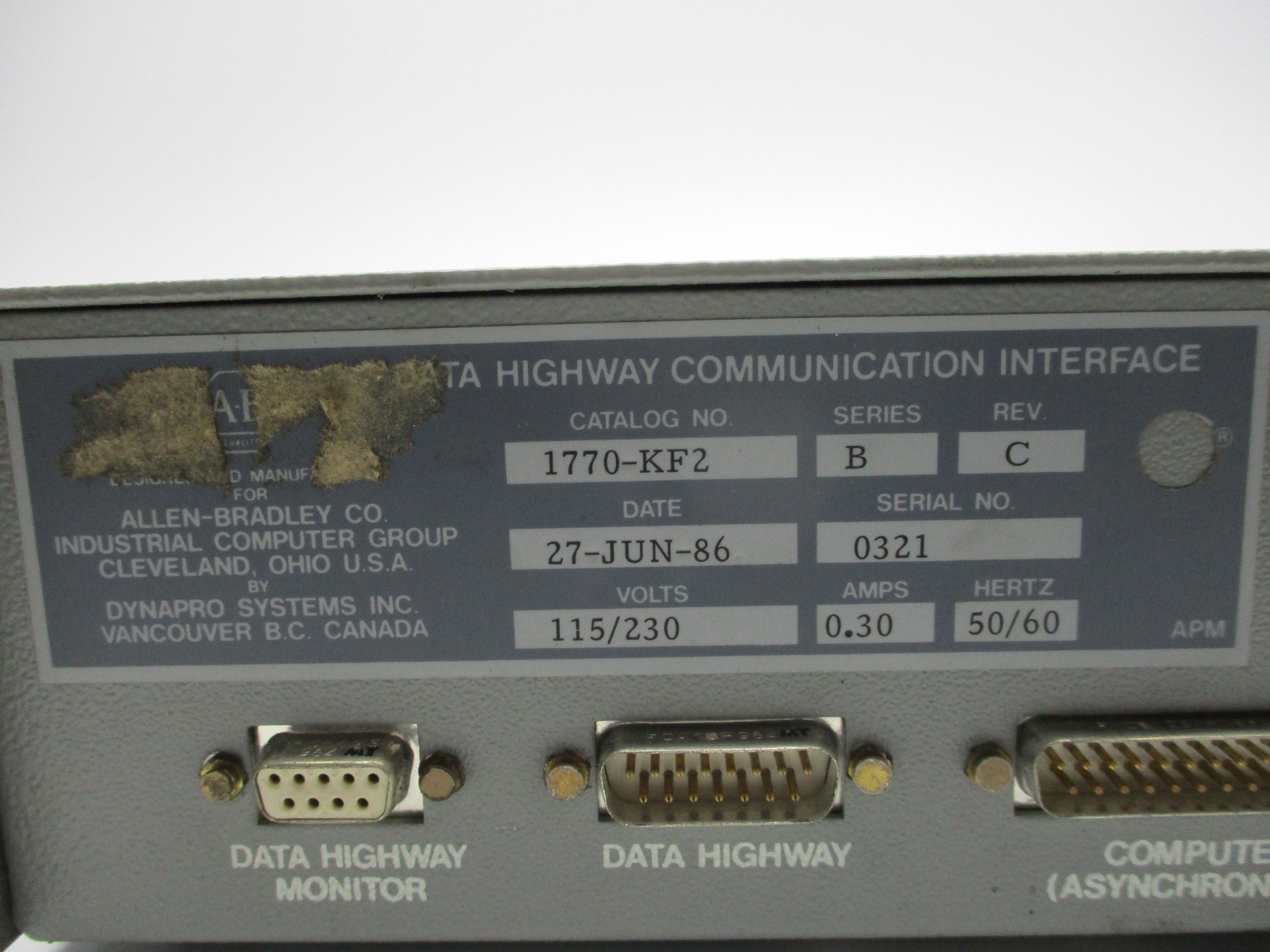 ALLEN BRADLEY 1770-KF2 SER. B UNMP