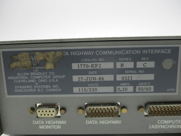 ALLEN BRADLEY 1770-KF2 SER. B UNMP