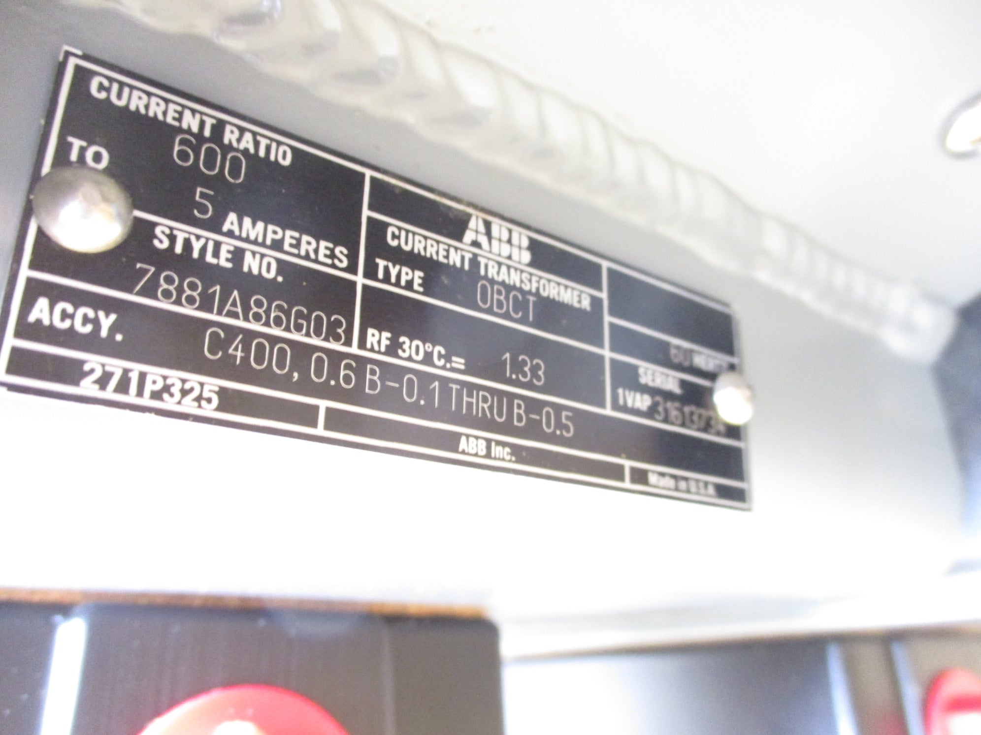 ABB TYPE OBCT 600:5-TP 7881A86G03 NSNP