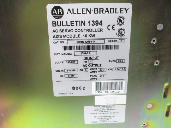 ALLEN BRADLEY 1394C-AM50-IH SER. C NSNP