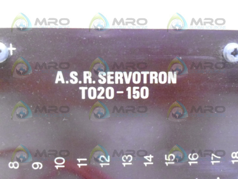A.S.R. SERVOTRON T020-150 TRANSFROMER  UNMP