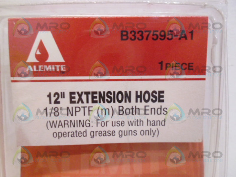 ALEMITE B337595-A1 12" EXTENSION HOSE 1/8" NPTF NSMP