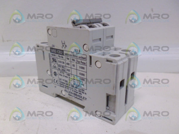 ALLEN BRADLEY 1492-CB2 SER B CIRCUIT BREAKER UNMP