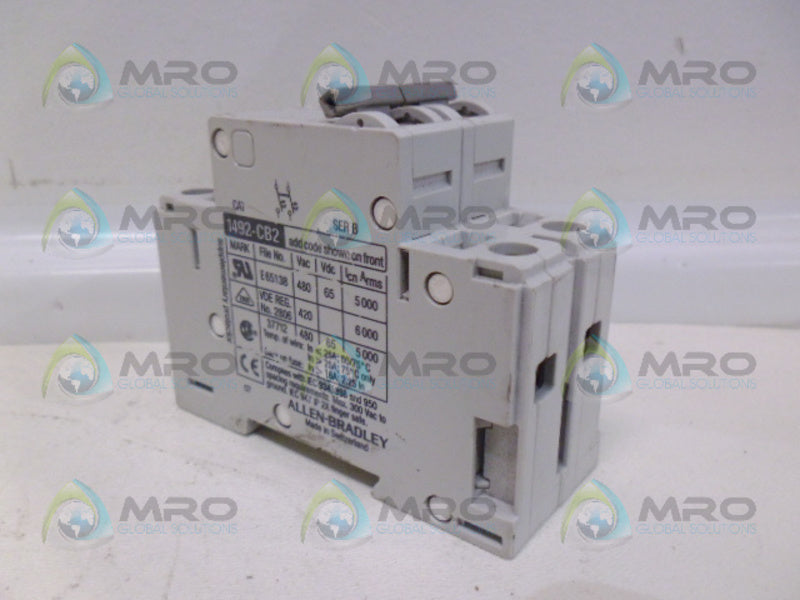 ALLEN BRADLEY 1492-CB2 SER B CIRCUIT BREAKER UNMP