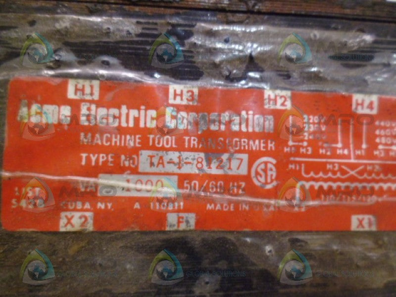 ACME TA-1-81217 TRANSFORMER (AS PICTURED) UNMP