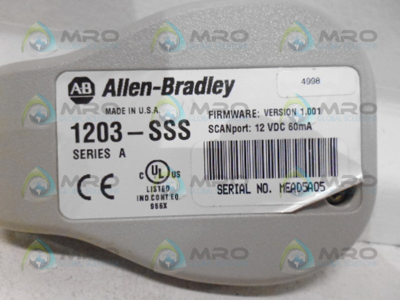 ALLEN BRADLEY 1203-SSS SER. A F/W 1.001 SMART MODULE (AS PICTURED) NSNP