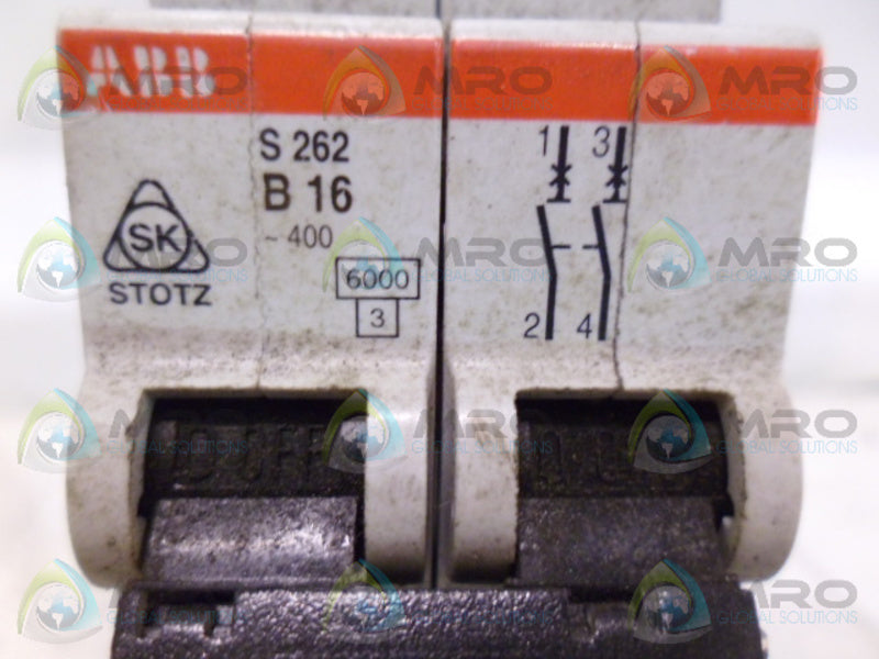 ABB S262-B16 CIRCUIT BREAKER 16A UNMP