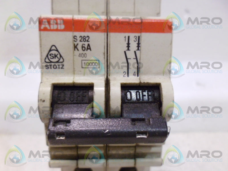 ABB S282-K6 CIRCUIT BREAKER 6A UNMP