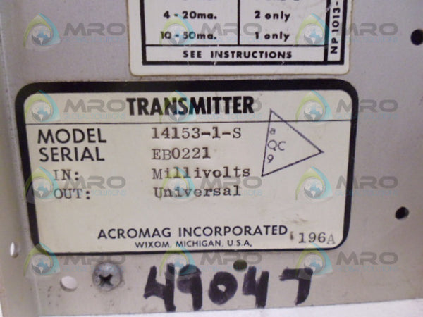 ACROMAG 14153-1-S CIRCUIT BOARD UNMP