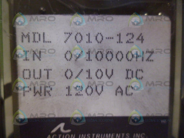 ACTION INSTRUMENTS MDL7010-124 RELAY UNMP