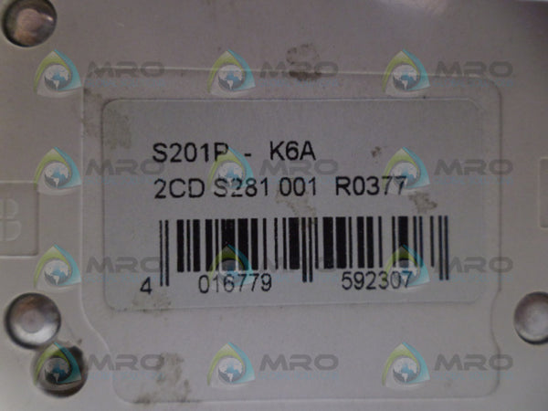 ABB S201P-K6 CIRCUIT BREAKER 6A UNMP