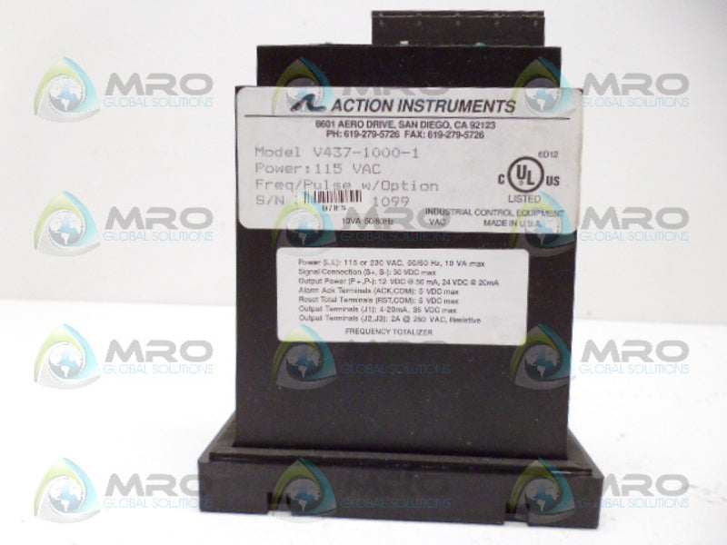 ACTION INSTRUMENTS V437-1000-1 INDICATOR NSNP