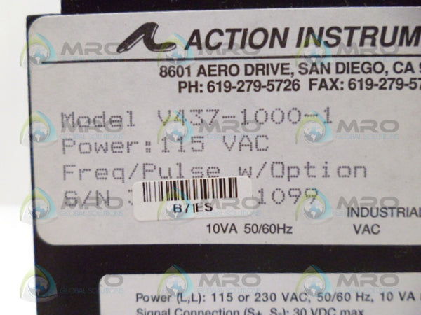 ACTION INSTRUMENTS V437-1000-1 INDICATOR NSNP