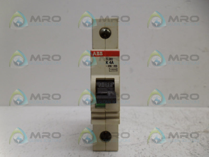 ABB S281K4A CIRCUIT BREAKER UNMP