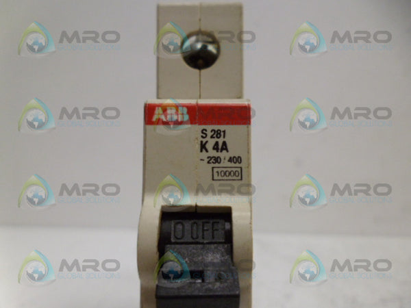 ABB S281K4A CIRCUIT BREAKER UNMP