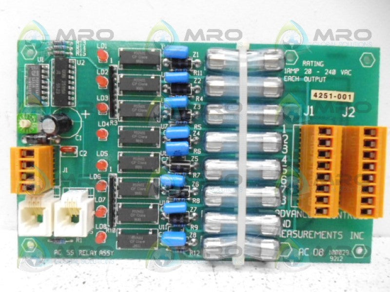 ADVANCED CONTROLS AC108 100029 9212 RELAY BOARD NSNP
