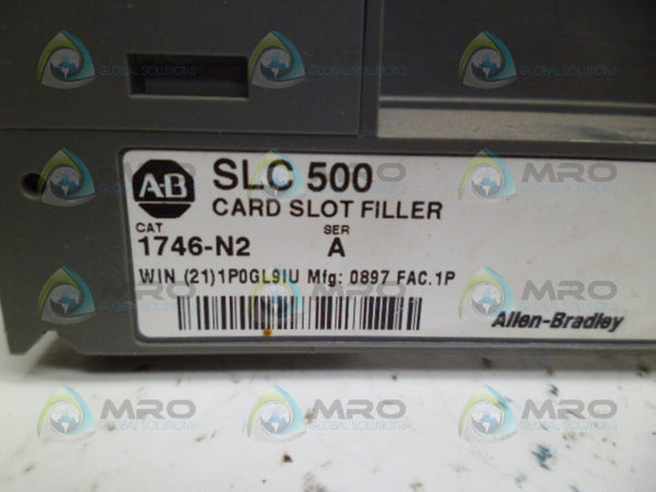 ALLEN BRADLEY 1746-N2 SER. A CARD SLOT FILLER (AS PICTURED) UNMP