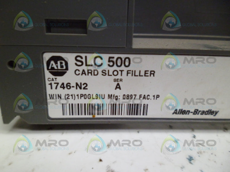 ALLEN BRADLEY 1746-N2 SER. A CARD SLOT FILLER (AS PICTURED) UNMP