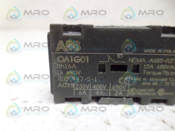 ABB OA1G01 AUXILIARY CONTACT UNMP