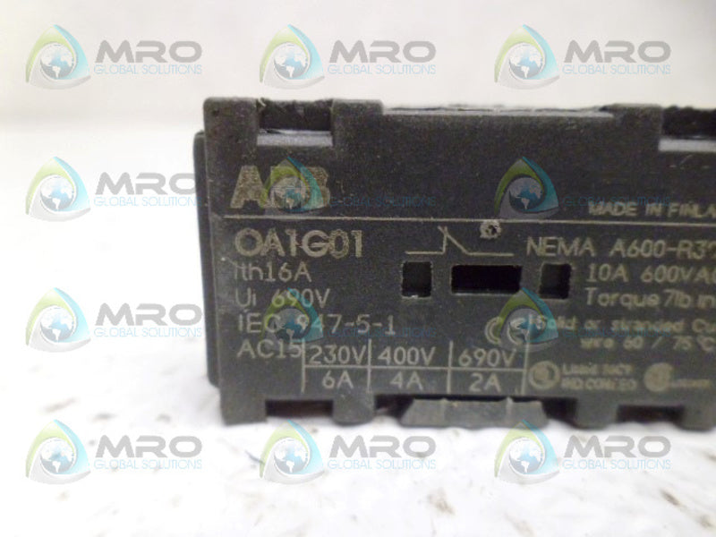 ABB OA1G01 AUXILIARY CONTACT UNMP