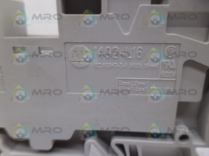 ALLEN BRADLEY 1492-L16 TERMINAL BLOCK UNMP
