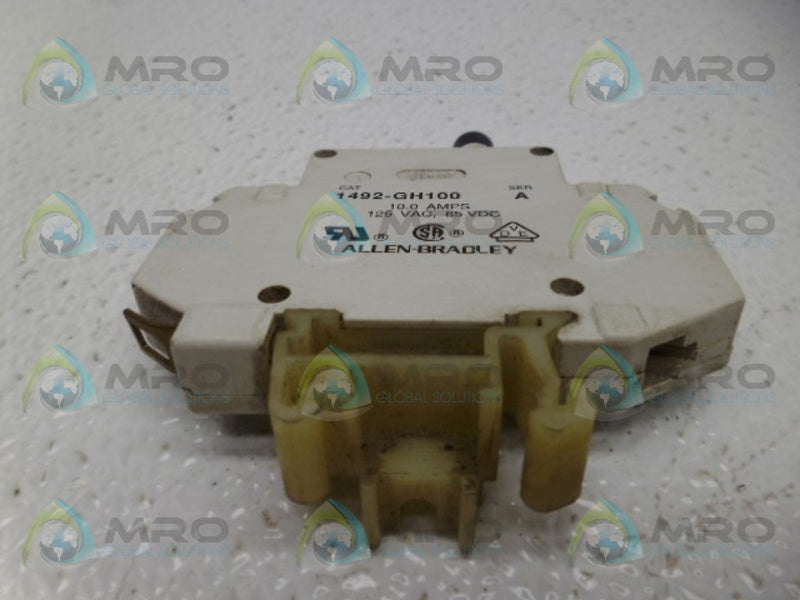 ALLEN BRADLEY 1492-GH100 SER. A CIRCUIT BREAKER UNMP